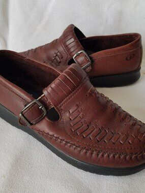 Dexter Walkmocs SZ 9M Made In The USA Genuine Leather Slip On Comfy Cottage